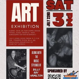 a flyer for the art exhibition