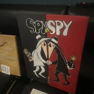 a painting of a cartoon character
