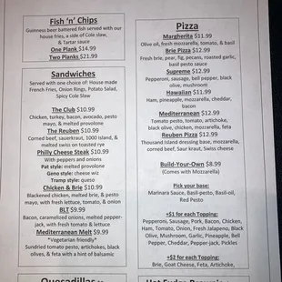 Menu Fall 2021