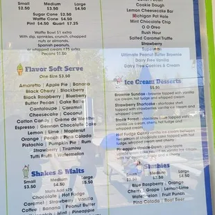 Menu board