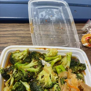 Don&apos;t waste your money  so bad I had to throw it away..broccoli wish garlic all watery, egg roll all brown and stringy inside