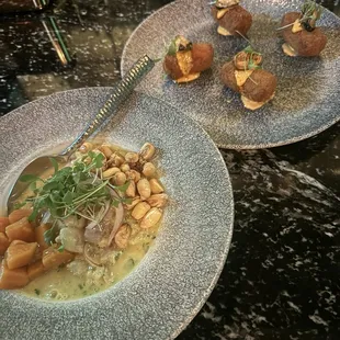 Ceviche &amp; Cod Croquettes