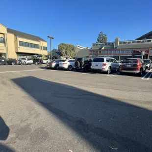 Main parking lot to the shopping plaza.