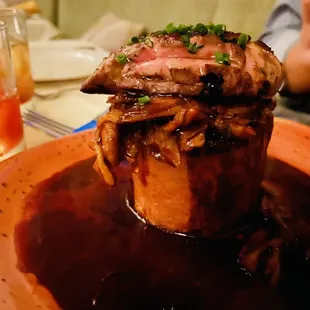 Fois Seared Foie Gras - beautiful combination with duck and brioche - melts in your mouth!