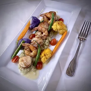 Seared Hokkaido Scallops and Wild gulf Shrimp