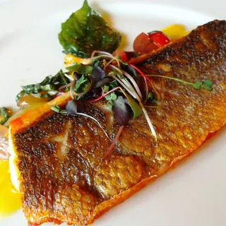 Crispy Skin Imported Branzino, Lemon-Olive Oil