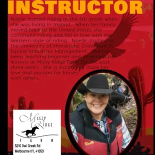 Noelle western instructor