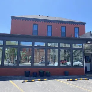 the front of the restaurant