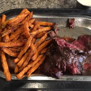 Kobe Steak with Sweet Potato Fries