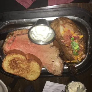 Queen Prime Rib - Medium with Loaded Baked Potato
