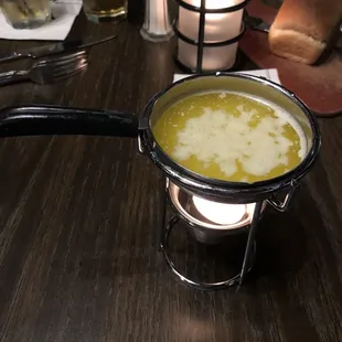 My melted butter ready for the lobster to swim in