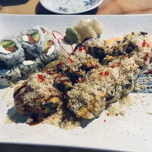 Philadelphia Roll and Crunchy Crunchy Roll - both really good
