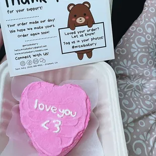 Valentine's Day Heart Bento Cake