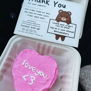 Valentine's Day Heart Bento Cake