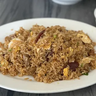 Combination fried rice. The sausage is my favorite in this.