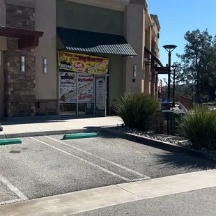 Front of the restaurant, located across Cal State University of San Bernardino.