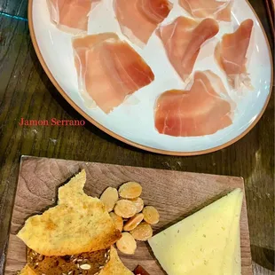 Jamin Serrano and Mnachego cheese