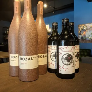 Mezcal from Mexico and Whisky from Japan...