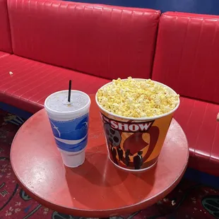 Soda pop and popcorn
