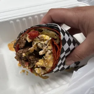 Kay's 3 alarm burrito