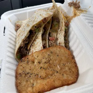 Veggie Quesadilla w/ steak