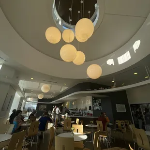 A clean and calm experience with lots of indoor and outdoor seating