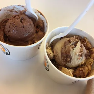 Chocolate peanut butter and Tiramisu