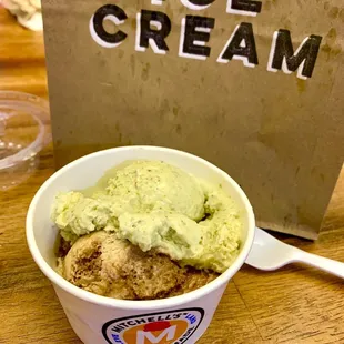 tasters duo - toasted pistachio and tiramisu