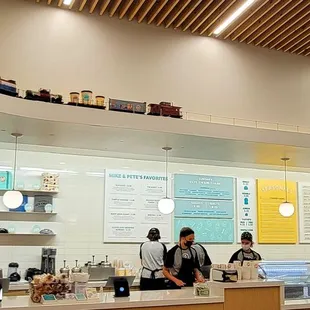 Inside order counter