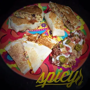 Burritos - Quesadillas - Nachos - Grilled Wraps