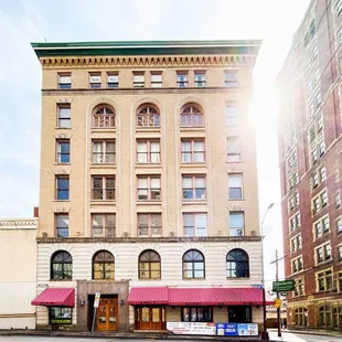 the exterior of the building