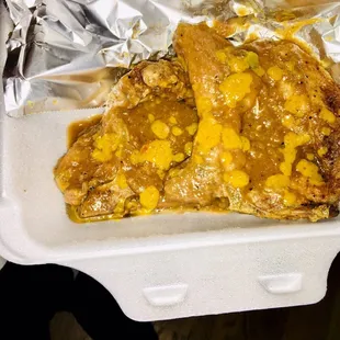 Smothered Pork chops w Aunt Noreen's Homemade Hot Sauce