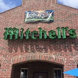 the front of the building