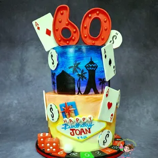 a casino themed cake