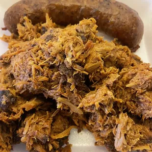 BBQ pork by the pound and sausage link