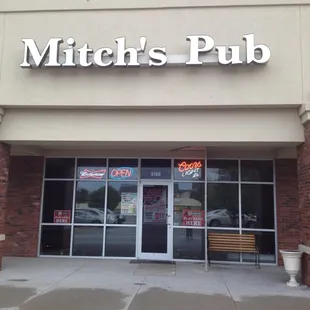 the front of the restaurant