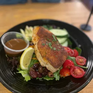 House green salad with Opah. So delicious.