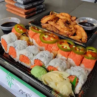 Crunchy Spicy Tuna / Volcano Roll /  Ika (Fried Calamari)
