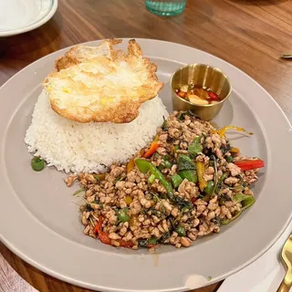 L Krapraw Moo Sub Over Rice