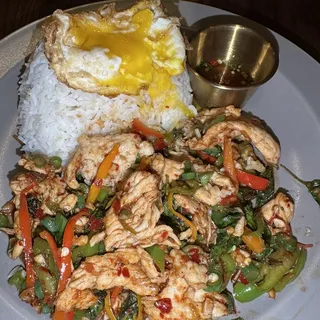 Krapraw Moo Krob Over Rice