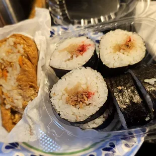 @Mitsuba Delicatessen; 1/31/2025. Mahalo Nui Hubby David, for also picking up Sushi for US, to Enjoy w/our Lunch Okazuya Grindz Thnx 'eh.