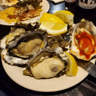 Raw oysters. The big ones not the smalls!