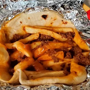 Chorizo and potato taco