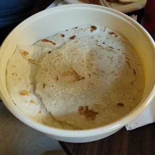 Homemade flour and corn tortillas