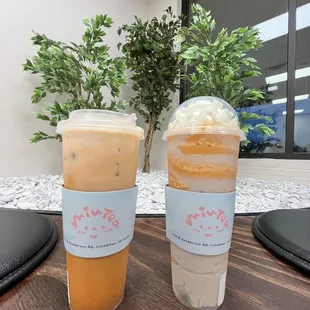 Thai tea and Tornado Thai tea.