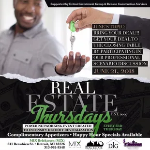 Every 3rd Thursday Real Estate Networking event