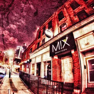 a man walking down the sidewalk