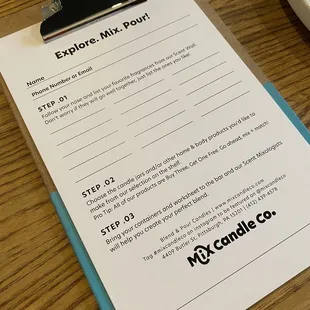 Everyone receives a clipboard !