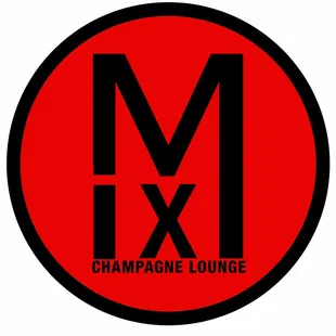 a red circle with black letters