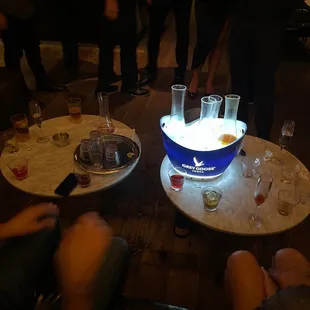 a group of people sitting around a table